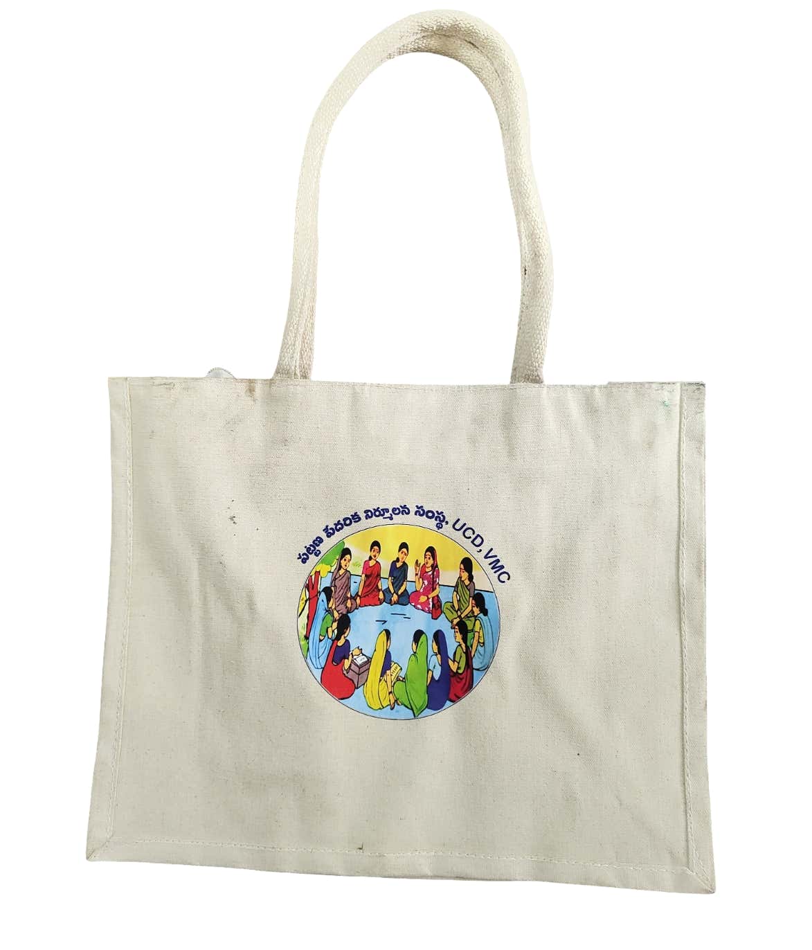 canvas tote bag with a printed graphic