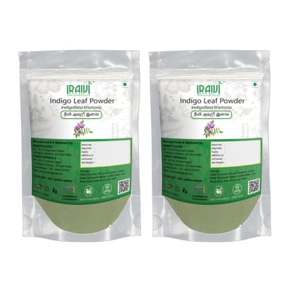 IRAIVI Premium Indigo Leaf Powder - 200g | Neeli Avuri | Neel |100% Pure Botanical Hair Color Dye for Natural Black Hair | Enhances Shine & Hair Health | Chemical-Free Solution