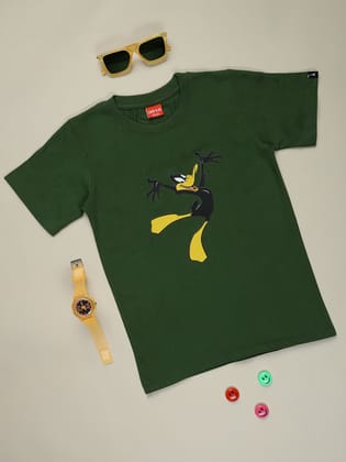 Daffy T-shirts for Boys & Girls-4-5Y / Dark Green