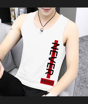 Kintu Parantu Pack of 1 Polyester Basic Vest For Men ( White )