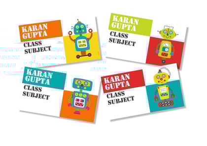 Book Labels - Robotic-12