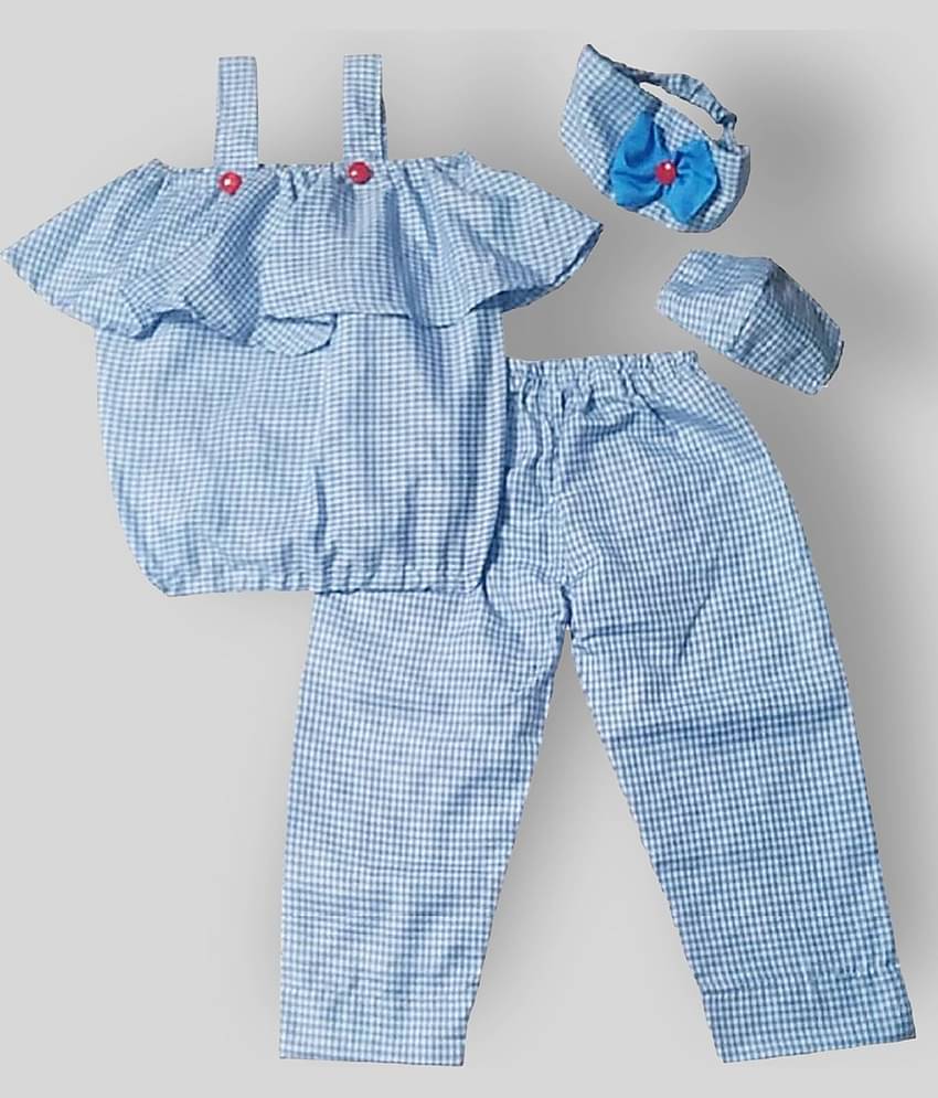 harshvardhanmart Pack of 1 Baby Girls Cotton Blend Dresses ( Blue )