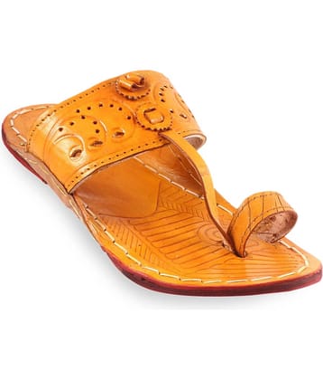 Anjaneya Creations Yellow Men's Kolhapuris
