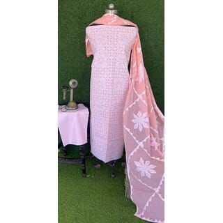 Applique Cotton Suit 3 Piece Set Fabrics