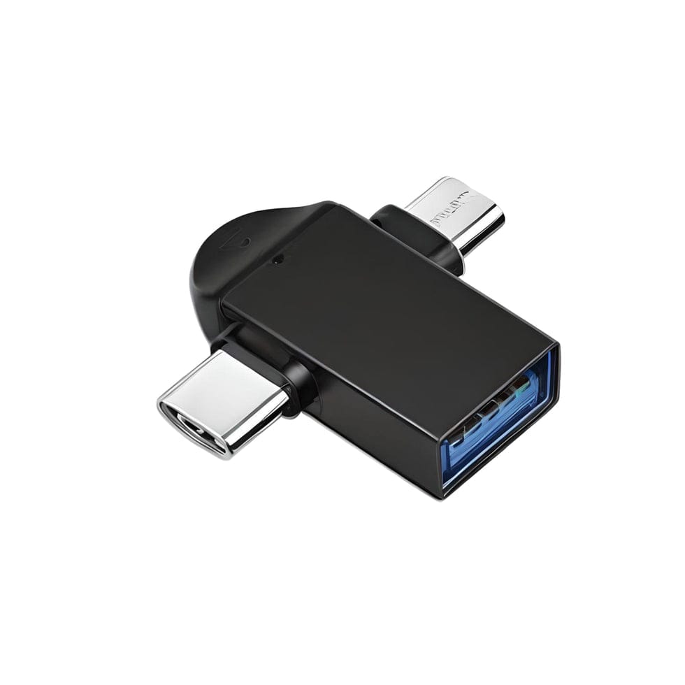 LA'FORTE 2-in-1 OTG Adapter with Micro USB & Type-C Ports X 2 Pcs