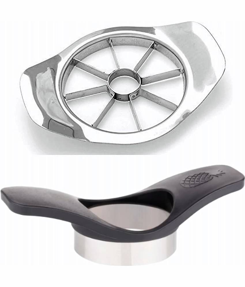 Tapixaa - Silver Stainless Steel Combo Apple Cutter and Pineapple Cutter ( Set of 1 )
