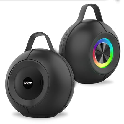iNFiRe Dyanmite 12W Portable RGB Party Speaker Upto 8 Hrs Playtime With TWS Function-Black