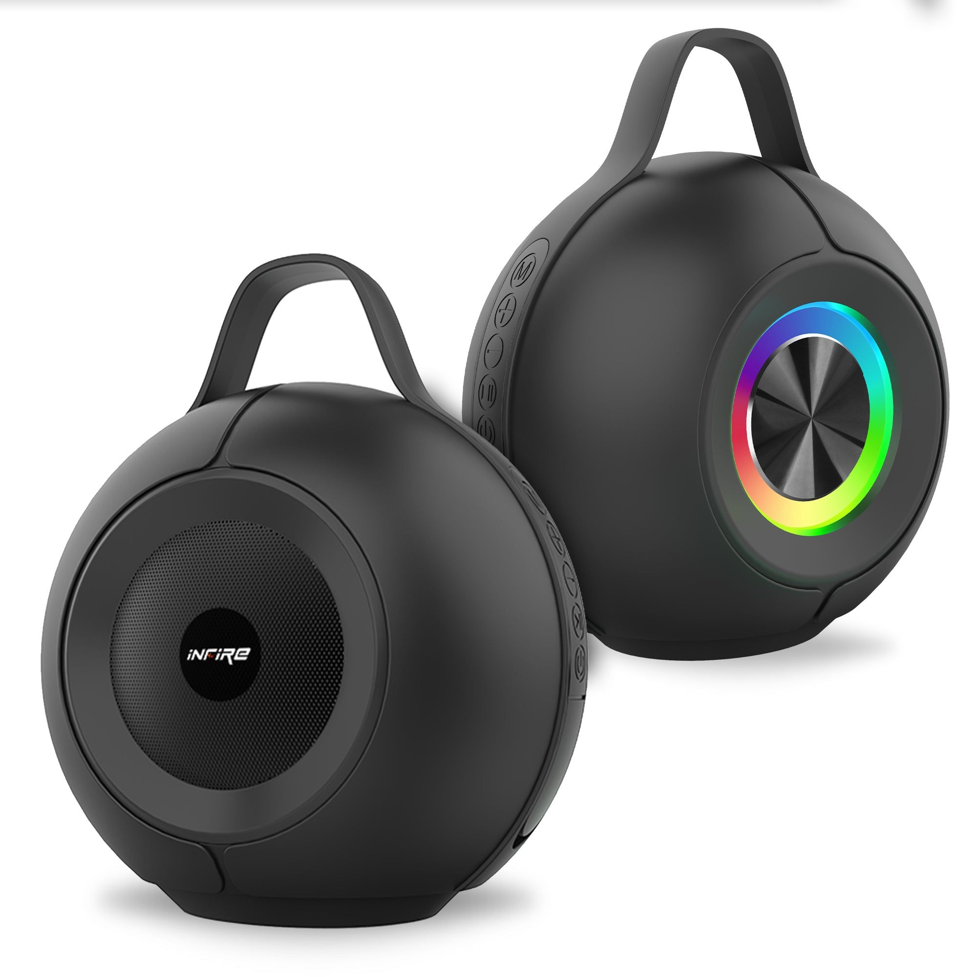 iNFiRe Dyanmite 12W Portable RGB Party Speaker Upto 8 Hrs Playtime With TWS Function-Black