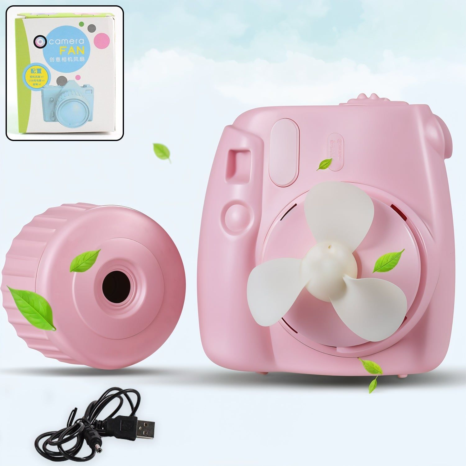 USB Mini Camera-Shaped Fan (1 Pc)