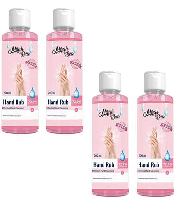 Mirah Belle - Hand Rub Sanitizer Gel 200 mL (Pack of 4)