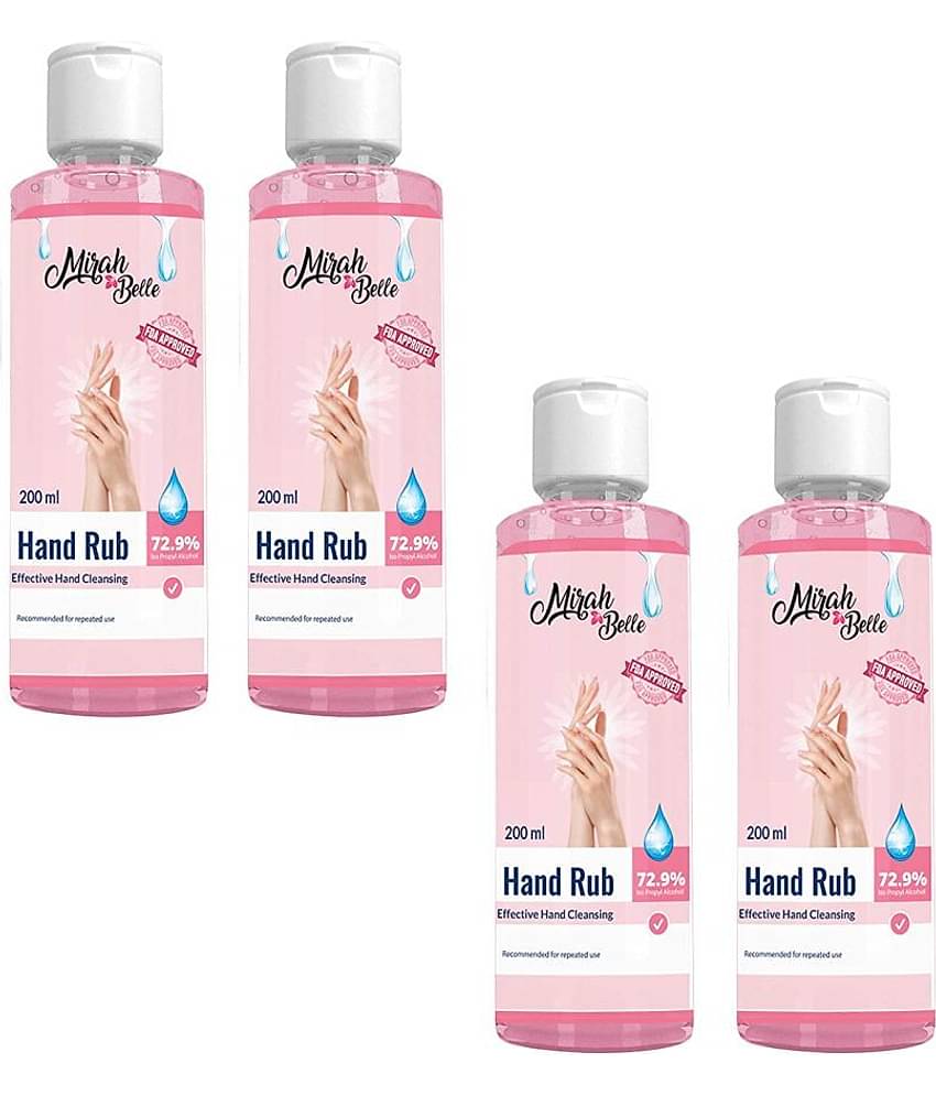Mirah Belle - Hand Rub Sanitizer Gel 200 mL (Pack of 4)