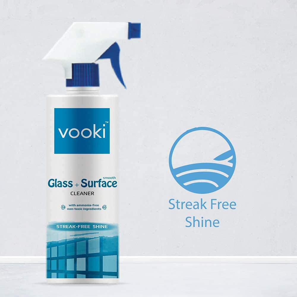 Vooki Smooth Glass Surface Cleaner Liquid, Non-Toxic, ECO Friendly - (5L)…