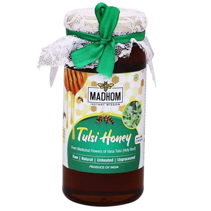 Tulsi Honey 350gm | 100% Natural & Pure | No Sugar Added | Unheated | Unprocessed