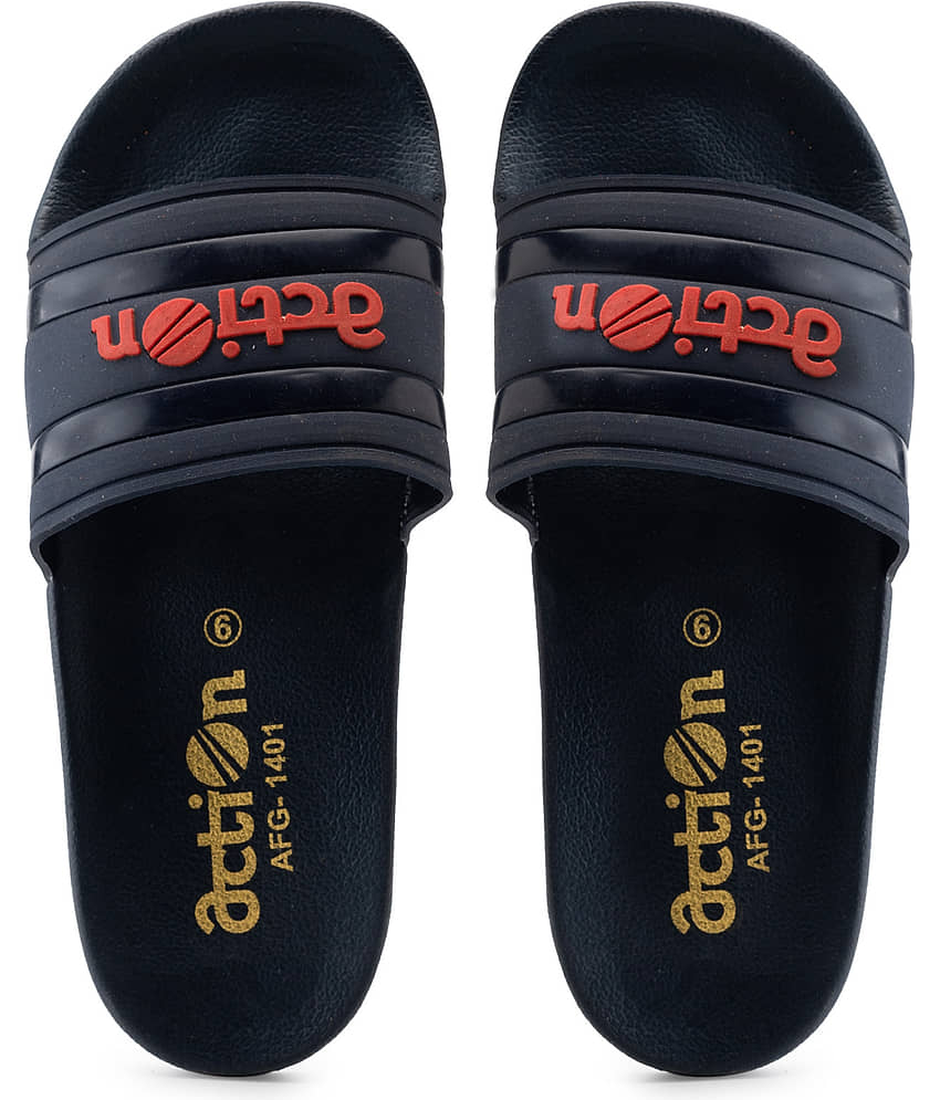 Action Navy Blue Men's Slide Flip Flop