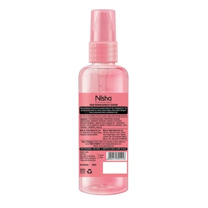 Nisha Professional Hair Reinvigorate Serum 100ml, Pink Hibiscus Hair Serum for Frizzy Hair, Eversilk Hair Serum for All Hair Types