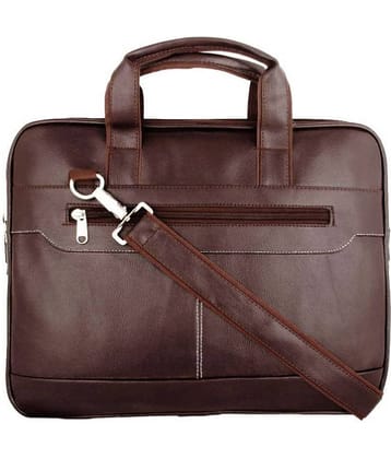 Venue Brown P.U Leather Office Laptop Bag With String 15 Inch/Side Bag Cross Bag Men Man Side Bag Gents Bag Men Side Bag One Side Bag Men Carry Bag Men
