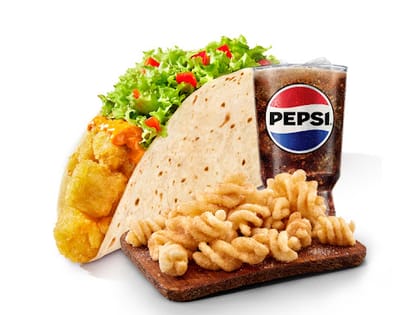 Crunchy Wheat Taco Pinto Bean + Pepsi Masala Twist + Cinnamon Twist