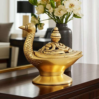 Brass Showpiece Duck Shape Loban, Bakhoor Dan (BSMAS1681 C)