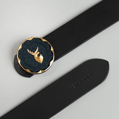 Sean MEN'S BLACK LEATHER BELT FOR MEN