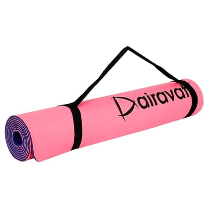 Airavat Premium Yoga Mat - 6mm Thickness: Eco-Friendly, Anti-Slip Yoga Mat for Comfortable and Supportive Practice (Color - LIGHT PINK GREY, Size - 6 MM) by Total Sporting And Fitness Solutions Pvt Ltd