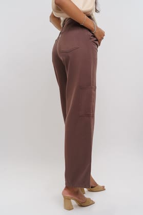 Wood Brown Women's Straight Jeans 26