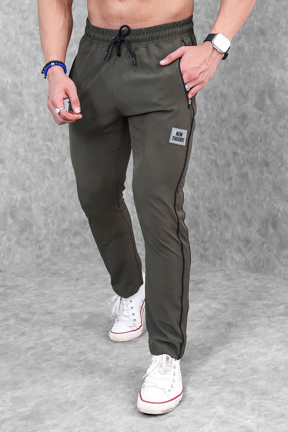 Essential Performance Track pants- Olive-XL