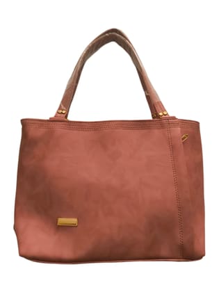 Classic Structured Handbag with Top Handles and Back Zipper Pocket
