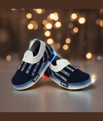 COOLZ - Navy Blue Boy's LED Shoes ( 1 Pair )