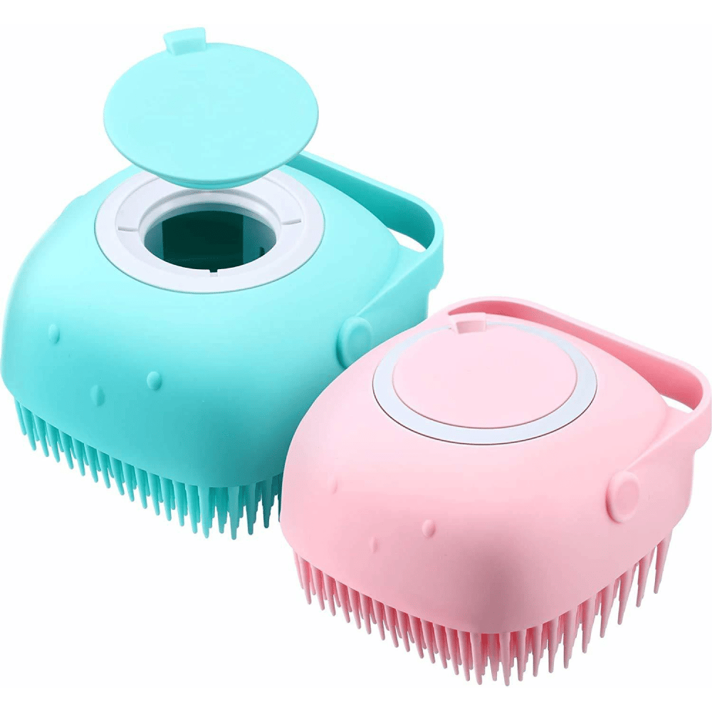 Chullbull Soft Silicon Bath Brush for Dogs and Cats (Blue/Pink) Chullbull Soft Silicon Bath Brush for Dogs and Cats (Blue/Pink) - Pack of 2