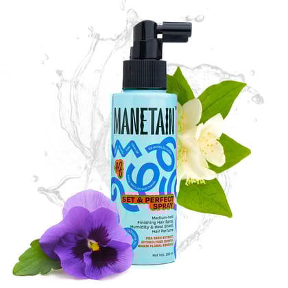Manetain Set & Perfect Hair Spray For Medium Hold & Frizz Control - 100ml