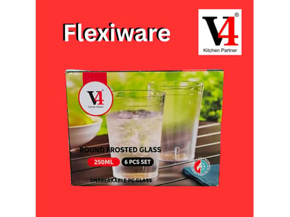 V4 Round Frosted Glass - 250ml V4 Round Frosted Glass - 250ml