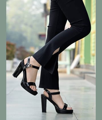 Shoetopia Black Women's Sandal Heels
