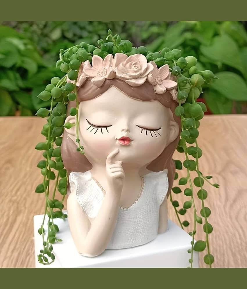 Cute Beautiful Combo Flower Girls Succulent Planter Pots Container | Garden Decor Set for Home Office Desktop Gift Decoration (Chick Girl)