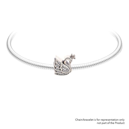 Swan | 925 Silver charms for Bracelets / Chain-Free / Silver / Modern