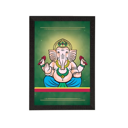 Lord Ganesha Satin Matt Texture UV Art Painting