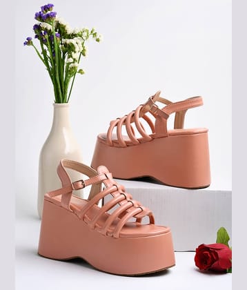 Shoetopia - Pink Women's Sandal Heels