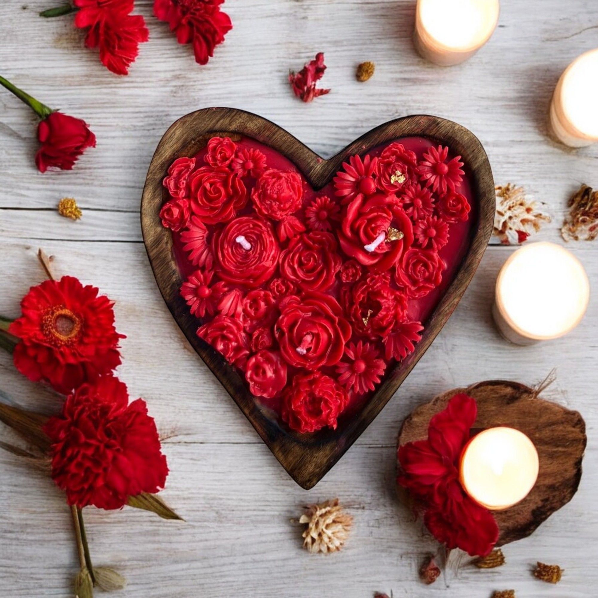 Handcrafted Heart-Shaped Candle | Romantic Decorative Gift & Home Décor