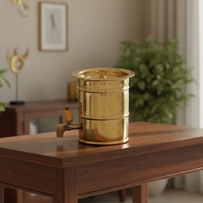 Brass Water Tank Drum Miniature Toy | Vintage Kids Playing Collectible, Height : 2.5 Inch (ZMAS242 A)
