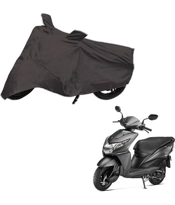 AutoRetail Dust Proof Two Wheeler Polyster Cover for Honda  Dio (Mirror Pocket, Grey Color)