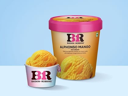 Fresh Alphonso Mango Ice Cream.