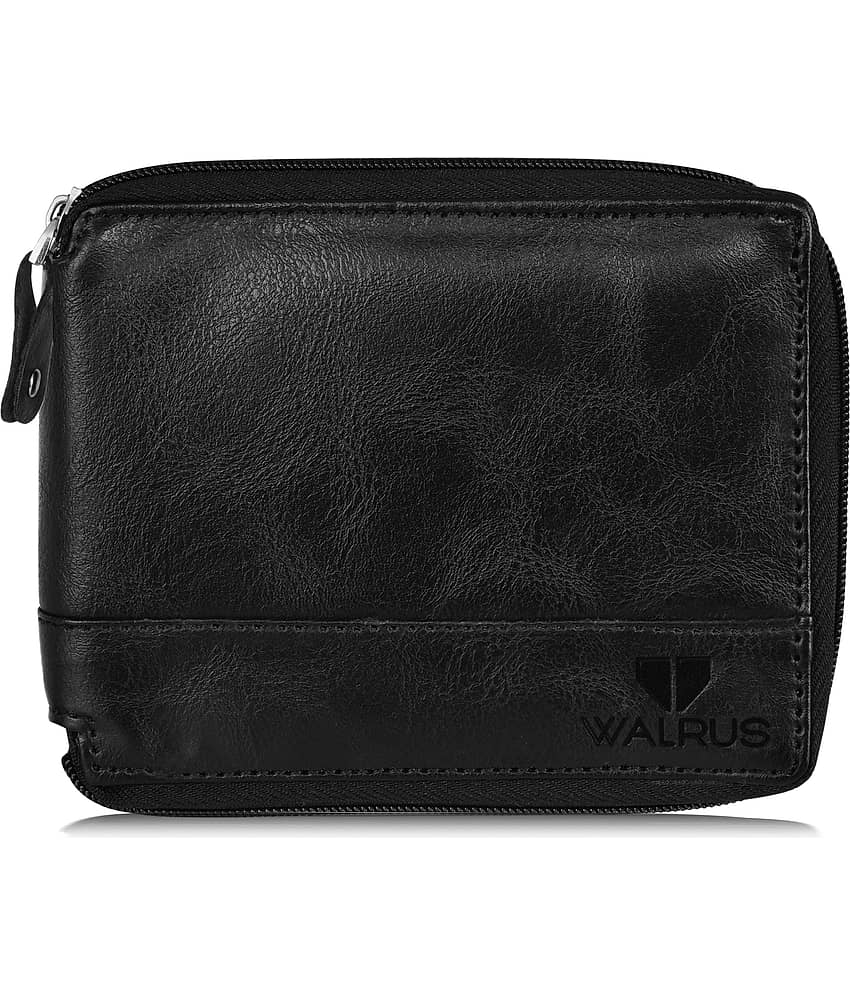 Walrus Faux Leather Black Casual Regular Wallet