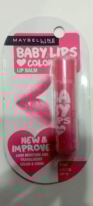 Maybelline baby lips color lip balm pink lolita 4g
