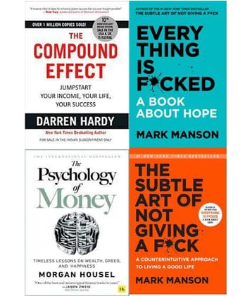 Best 4books Combo:Compound Effect+The Psychology Of Money+sublte+everything (Paperback, Mark, Morgan, Darren)