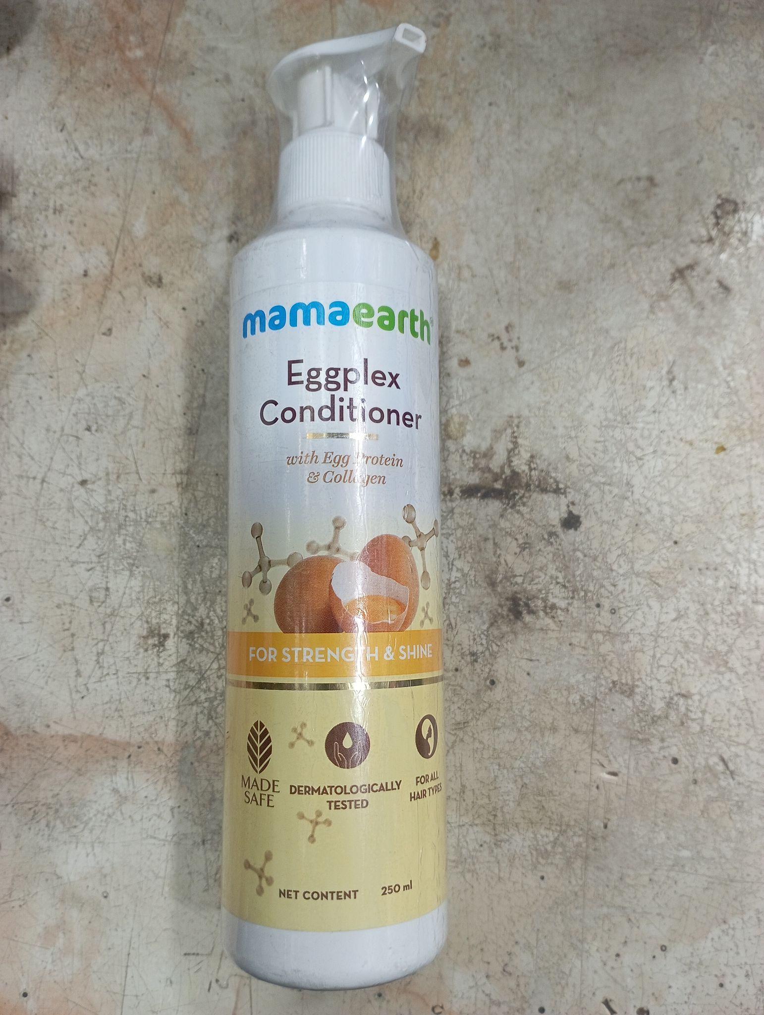 Mamacarth Eggplex Conditioner With egg protein & collagen For strength & shine Made dermatologically for Safe Tested Har t Net content 250 
