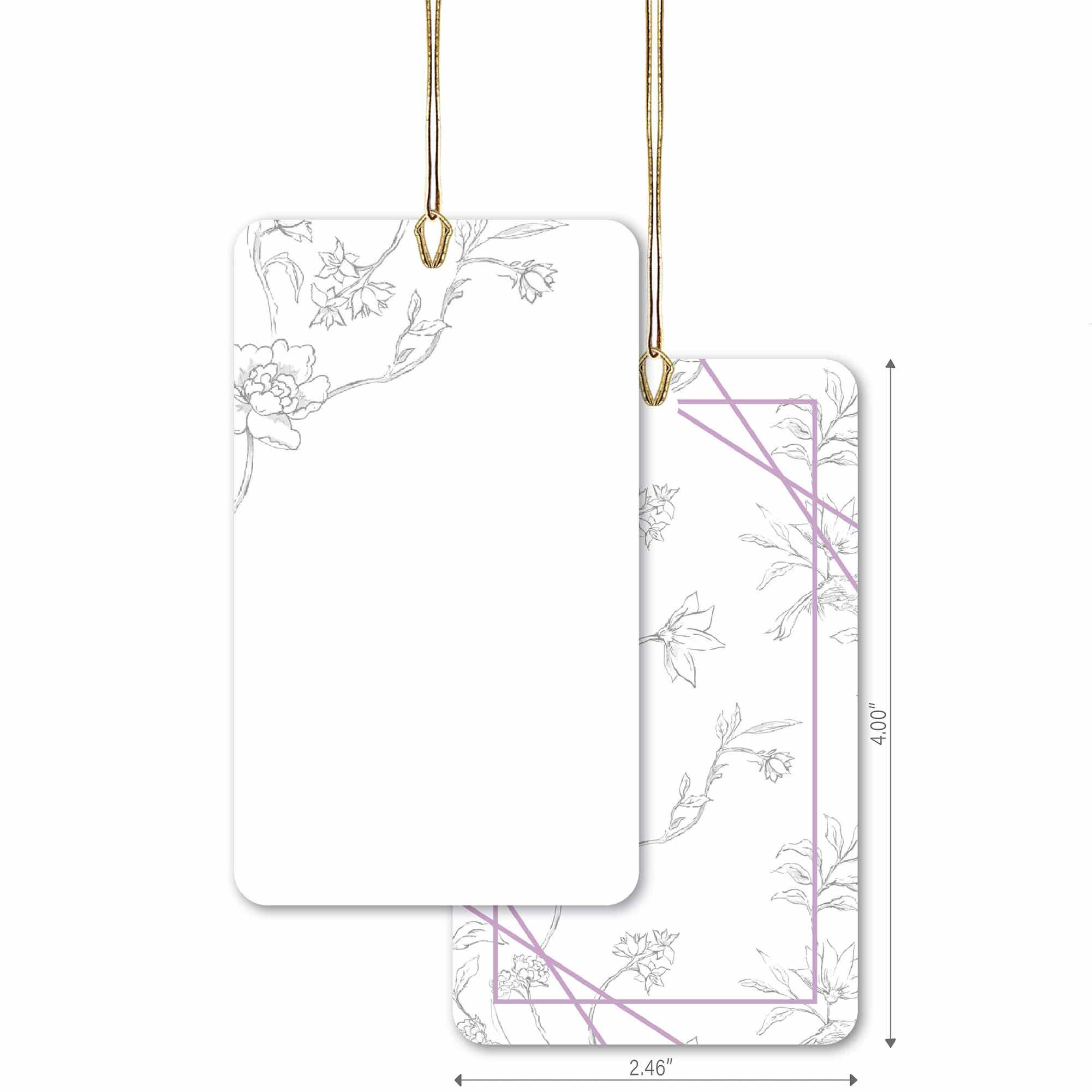 Vintage Flora - Gift Tags-Pack of 15 / Purple / No