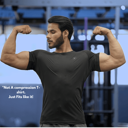 GlideArmour Carbon Black T-shirt-Medium