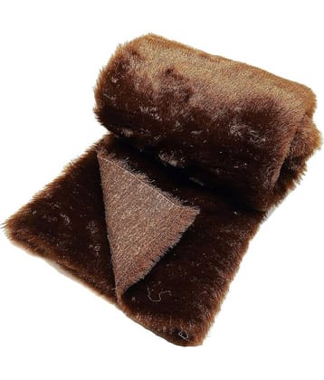 Vardhman Fabric Super Soft Dark Brown Fur Cloth Used for Soft Toys Making ( Pack of 1 )