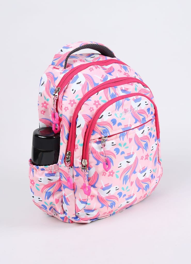 PB Pearlbags Sigma 13L Printed Backpack , 3 Compartments, Bottle Holder, Organizer, Premium Fabric, Water Resistant Anti Theft , School Bag for Boys and Girls