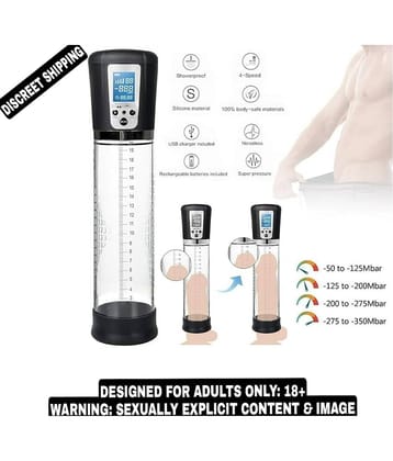 PREMIUM QUALITY LCD DISPLAY AUTOMATIC ELECTRONIC PENIS ENLARGEMENT PUMP BY NAUGHTY WORLD