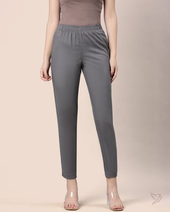 Flexi Kurti Pant - Steel Grey-S / Steel Grey